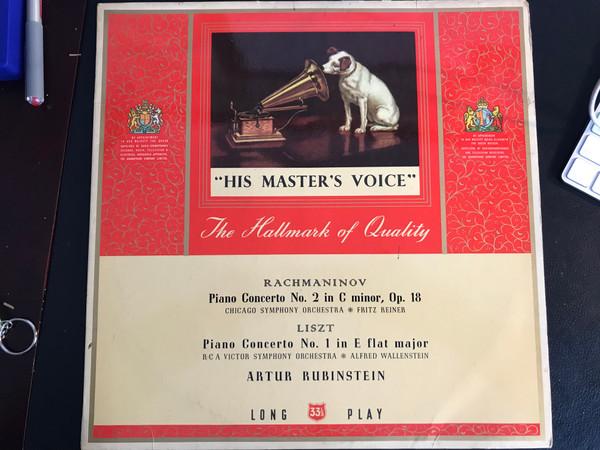 Arthur Rubinstein, Sergei Vasilyevich Rachmaninoff, Fritz Reiner, Franz Liszt, RCA Victor Symphony Orchestra, Alfred Wallenstein - Concerto No. 2 In C Major, Op. 18 - Concerto No. 1 In E-flat Major