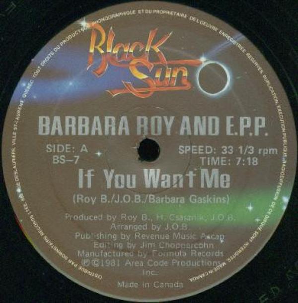 Barbara Roy, Ecstasy, Passion & Pain - If You Want Me