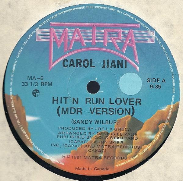 Carol Jiani - Hit 'N Run Lover (MDR Version)