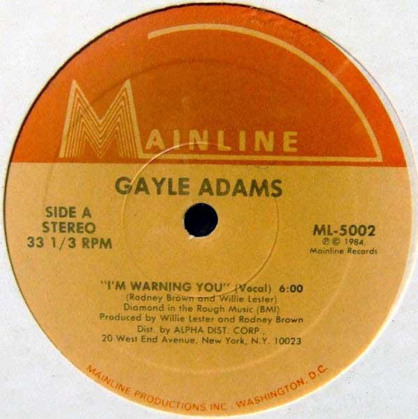 Gayle Adams - I'm Warning You